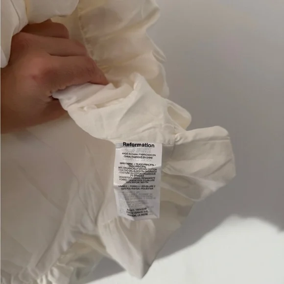 REFORMATION Brynn White Skirt 2 - Picture 4 of 5